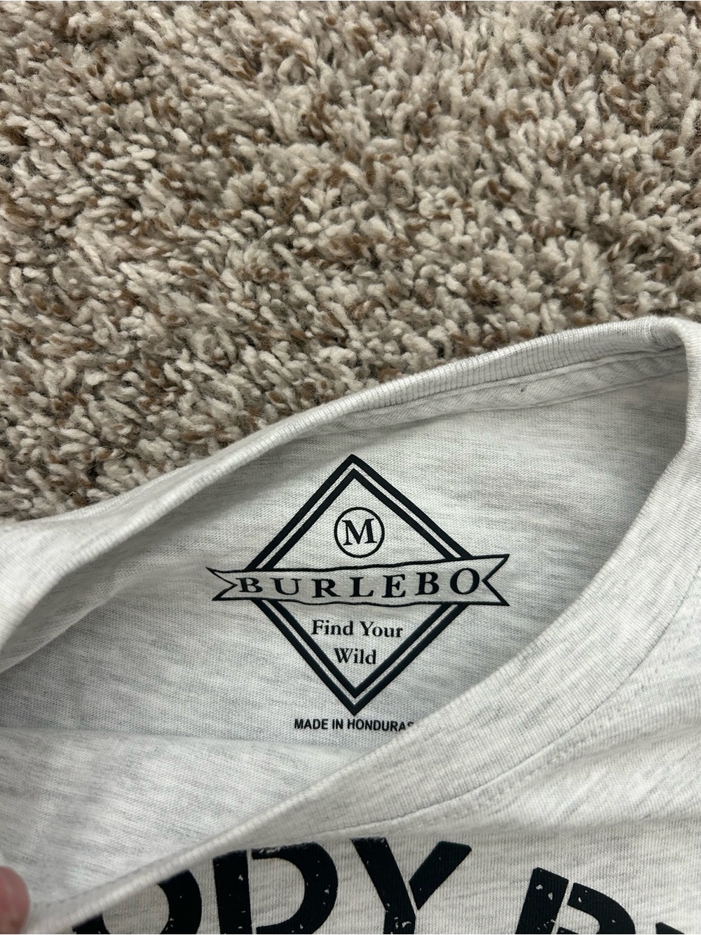 NEW Burlebo Tshirt Mens Medium Find Your Wild Short Sleeve Gray Body By Brisket - Picture 3 of 5